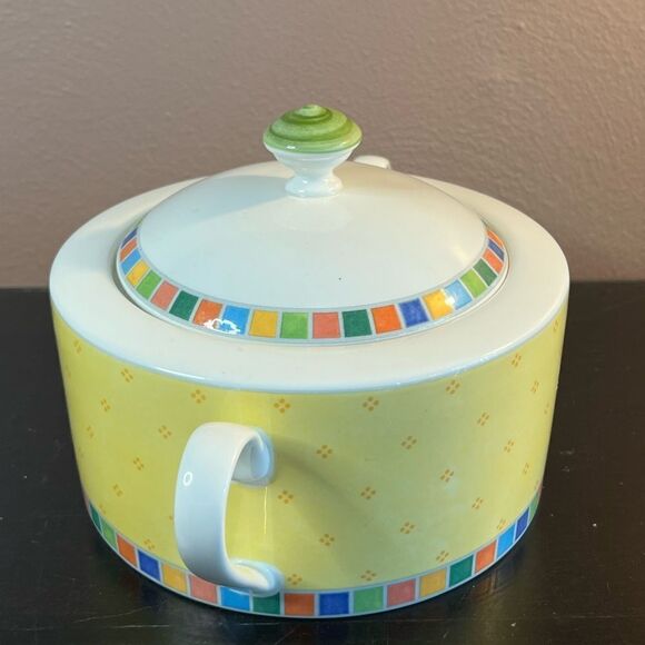 Villeroy & Boch twist alea Limone round covered vegetable dish nwot - Picture 6 of 13